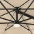 11 ft. Aluminum Cantilever Solar LED Offset Patio Umbrella in Putty Beige
