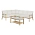 West Haven 5-Piece Wicker Outdoor Sectional Set with CushionGuard Almond Cushions