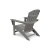 Grant Park Traditional Curveback Slate Grey Plastic Patio Adirondack Chair Outdoor (Set of 1)