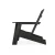 Grant Park Black Modern Plastic Patio Adirondack Chair for Outdoor Living
