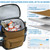 40 Can Cooler Backpack Insulated Leakproof Soft Ice Chest for Camping Hiking Picnic Travel, Brown