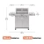 4-Burner Propane Gas Grill in Stainless with Clear View Lid, LED Controls, Side and Sear Burners