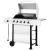 5-Burner BBQ Liquid Propane Gas Grill with Side Burner ,60,000 BTU Barbecue Grill with 632 sq. in. Cooking Area, Silver
