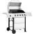 5-Burner BBQ Liquid Propane Gas Grill with Side Burner ,60,000 BTU Barbecue Grill with 632 sq. in. Cooking Area, Silver