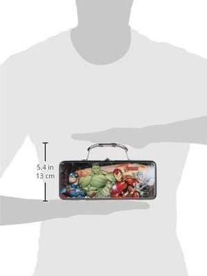 The Tin Box Company Avengers Pencil Box with Handle Clasp & Hinge,