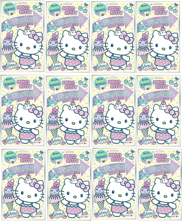 Hello Kitty Grab and Go Play Pack | Party Favors | Decorations | Gifts | Party Fillers | Pack of 12
