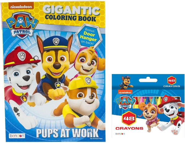 Paw Patrol Gigantic Coloring Book with Crayons | 192p to Color with 48pc Crayons Included