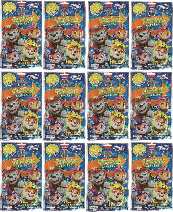 Bendon Publishing Paw Patrol Grab and Go Play Pack 12ct | Birthday Party Favors | Party Supplies