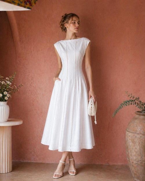 Linen Midi Dress
