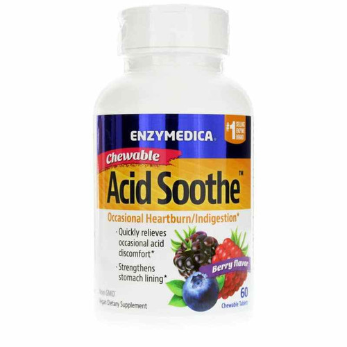 Acid Soothe Chewable Berry Flavor, by Enzymedica
