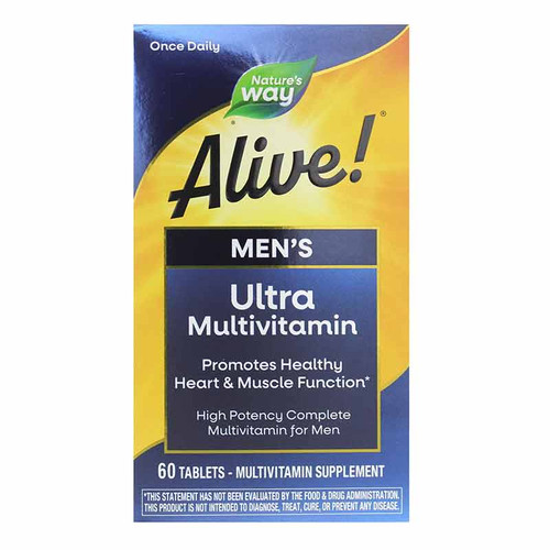 Alive Once Daily Men's Ultra Potency Multi, 60 Tablets, by Natures Way
