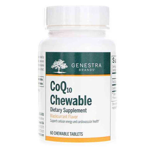 CoQ10 Chewable Blackcurrant Flavor, 60 Chewable Tablets, by Genestra CoQ10 Chewable Blackcurrant Flavor, 60 Chewable Tablets, by Genestra