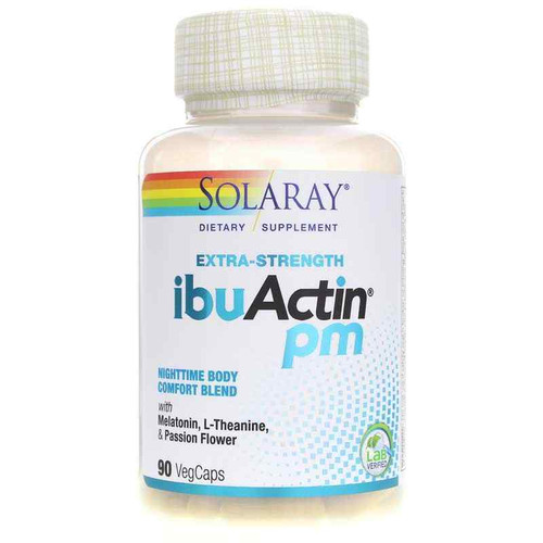 IbuActin PM, Extra Strength Formula, 90 Veg Capsules, by Solaray