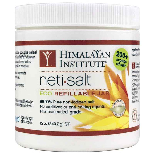 Neti-Salt Eco Refillable Jar, 12 Oz, by Himalayan Institute