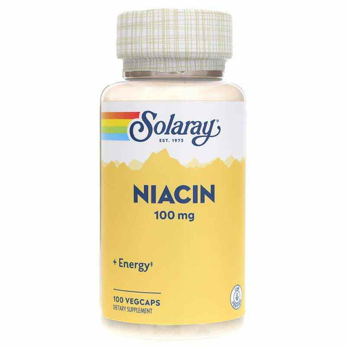 Niacin 100 Mg, 100 Veg Capsules, by Solaray