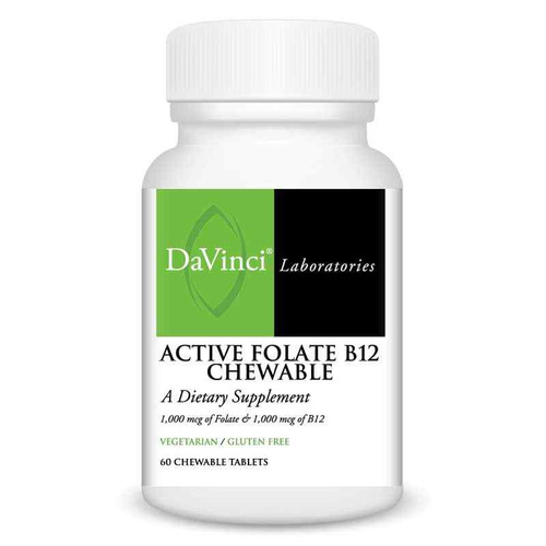 Active Folate B12 Chewable, 60 Chewable Tablets, by DaVinci Labs Active Folate B12 Chewable, 60 Chewable Tablets, by DaVinci Labs