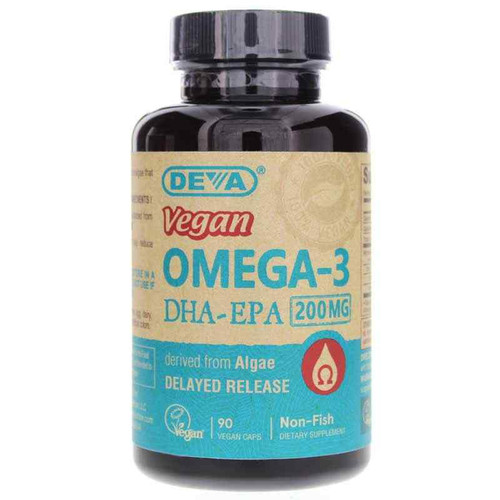 Vegan Omega-3 DHA-EPA, 90 Vegan Capsules, by Deva Nutrition Vegan Omega-3 DHA-EPA, 90 Vegan Capsules, by Deva Nutrition