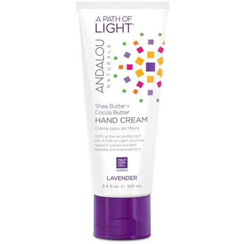 Shea Butter + Cocoa Butter Hand Cream Lavender, 3.4 Oz, by Andalou Naturals