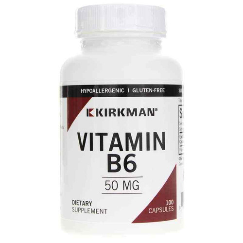 Vitamin B-6 50 Mg, 100 Capsules, by Kirkman