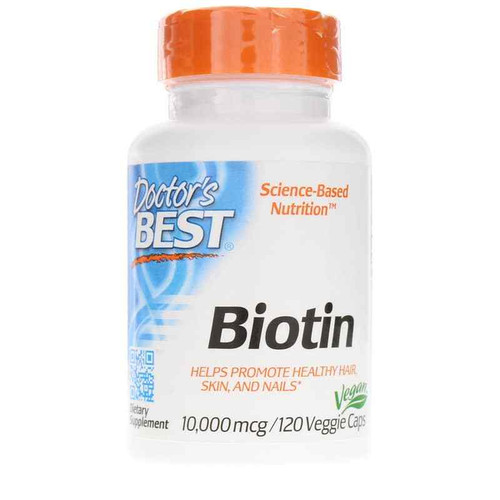 Biotin 10000 Mcg, 120 Veg Capsules, by Doctors Best Biotin 10000 Mcg, 120 Veg Capsules, by Doctors Best