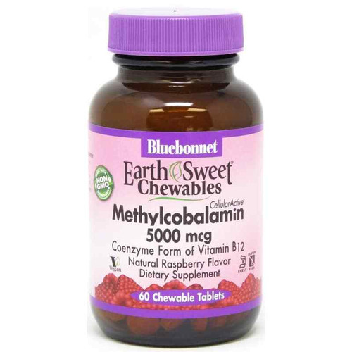 Earth Sweet Chewables Methylcobalamin 5000 Mcg, 60 Chewab, by Bluebonnet