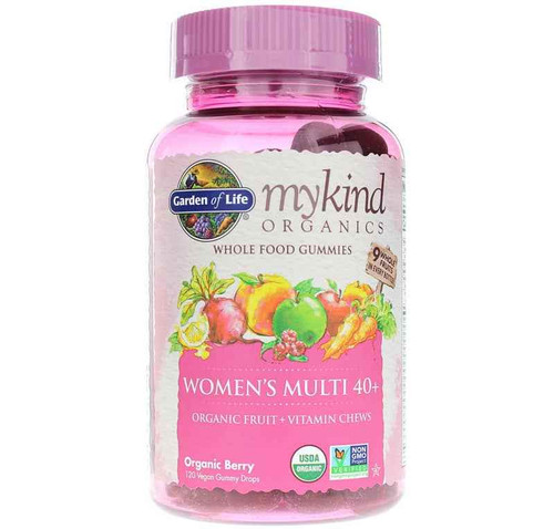 Women's Multi 40+ Whole Food Multivitamin Gummies, 120, by Garden of Life mykind Organics