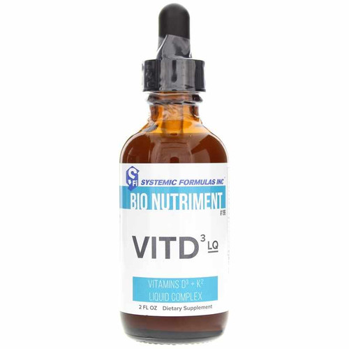 VITD3 LQ Vitamins D3 + K2 Complex, 2 Oz, by Systemic Formulas VITD3 LQ Vitamins D3 + K2 Complex, 2 Oz, by Systemic Formulas