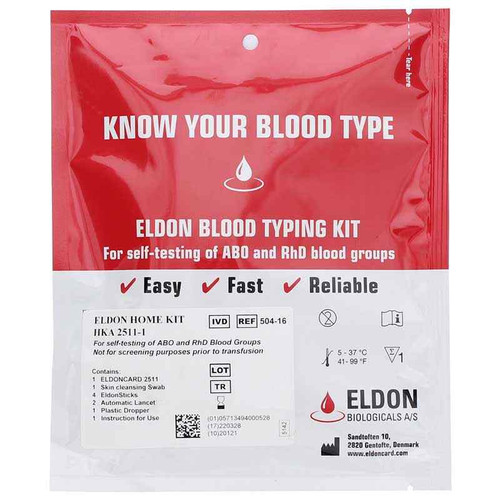 Home Blood Typing Kit, 1 Kit, by D Adamo Personalized Nutrition