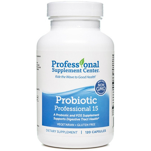 Probiotic Professional 15 with FOS, 120 Capsules, by Professional Supplement Center