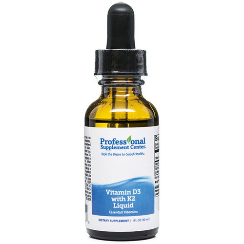 Vitamin D3 with K2 Liquid, 1 Oz, by Professional Supplement Center Vitamin D3 with K2 Liquid, 1 Oz, by Professional Supplement Center