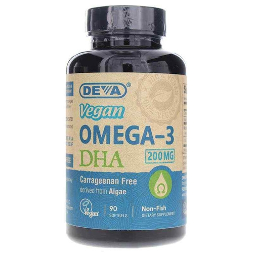 Vegan Omega-3 DHA, 90 Vegan Softgels, by Deva Nutrition Vegan Omega-3 DHA, 90 Vegan Softgels, by Deva Nutrition