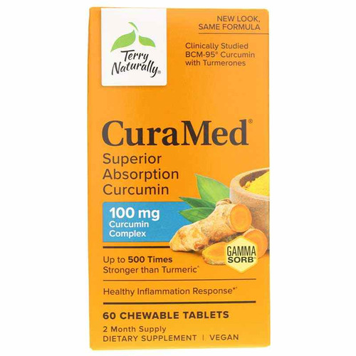 CuraMed Chewable 100 Mg, 60 Chewable Tablets, by Terry Naturally