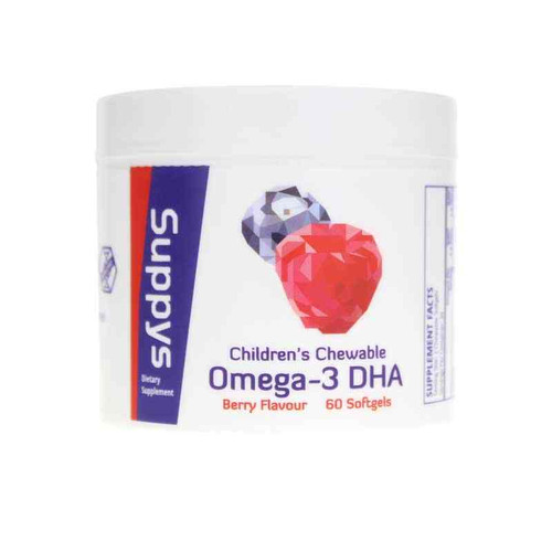 Children's Chewable Omega-3 DHA, 60 Softgels, by Suppys