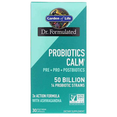 Dr. Formulated Probiotics Calm 50 Billion, 30 Veg Capsules, by Garden of Life