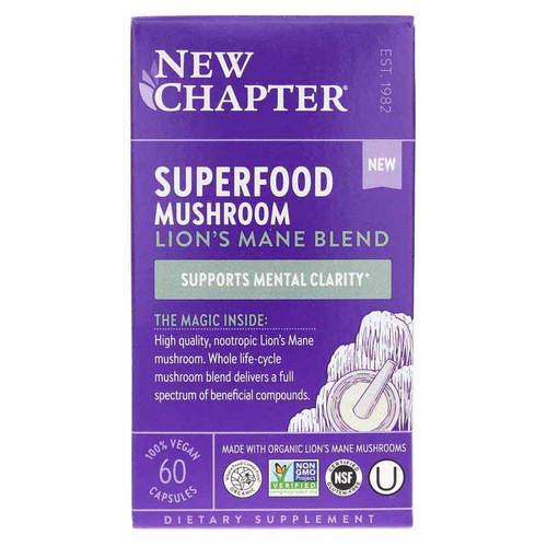 Superfood Mushroom Lion's Mane Blend, by New Chapter