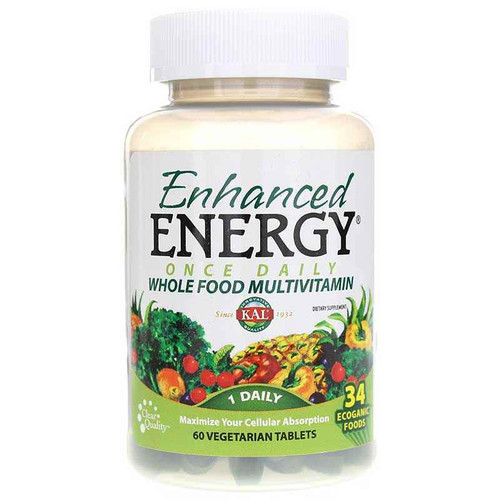 Enhanced Energy Once Daily Whole Food Multivitamin, 60 Veg Tablets, by Kal