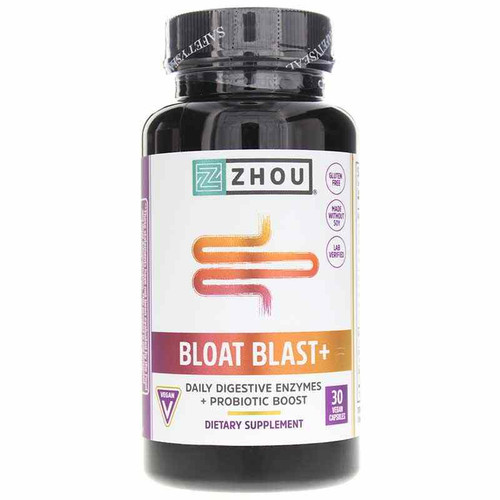 Bloat Blast +, 30 Vegan Capsules, by Zhou Nutrition