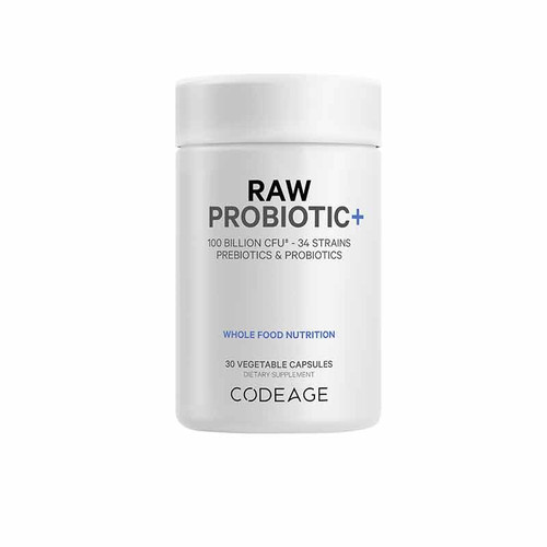 Raw Probiotic+, 30 Veg Capsules, by Codeage