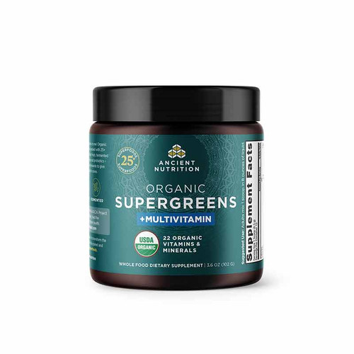 Organic Super Greens + Multivitamin Powder, by Ancient Nutrition