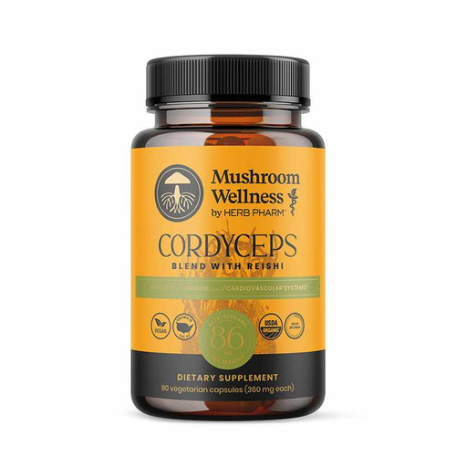 Cordyceps Blend with Reishi, 90 Veg Capsules, by Herb Pharm
