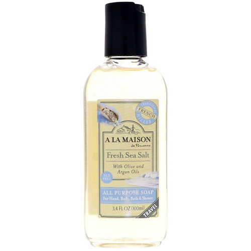 A La Maison de Provence, All Purpose Soap For Hand, Body, Bath & Shower, Fresh Sea Salt, 3.4 fl oz (100 ml)