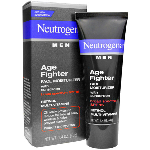<img alt="Neutrogena, Men, Age Fighter Face Moisturizer with Sunscreen, SPF 15, 1.4 oz (40 g)" title="Neutrogena, Men, Age Fighter Face Moisturizer with Sunscreen, SPF 15, 1.4 oz (40 g),070501020166"