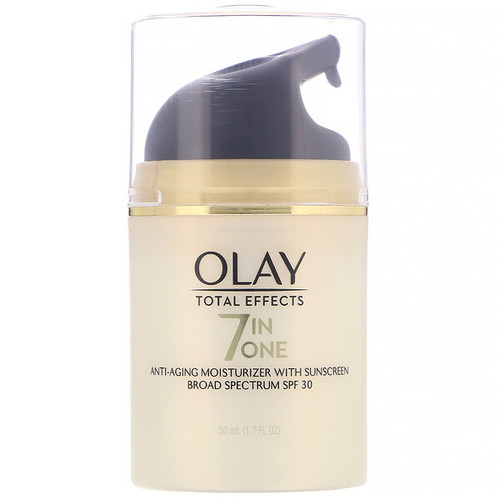 <img alt="Olay, Total Effects, 7-in-One Anti-Aging Moisturizer with Sunscreen, SPF 30, 1.7 fl oz (50 ml)" title="Olay, Total Effects, 7-in-One Anti-Aging Moisturizer with Sunscreen, SPF 30, 1.7 fl oz (50 ml),075609191466"