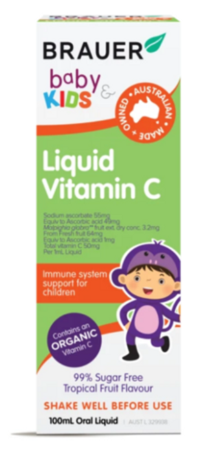 <img alt="Brauer Baby & Kids Liquid Vitamin C 100ml" title="Brauer Baby & Kids Liquid Vitamin C 100ml,9316120263500"