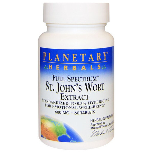 <img alt="Planetary Herbals, Full Spectrum St. Johns Wort Extract, 600 mg, 60 Tablets" title="Planetary Herbals, Full Spectrum St. Johns Wort Extract, 600 mg, 60 Tablets,021078103042"