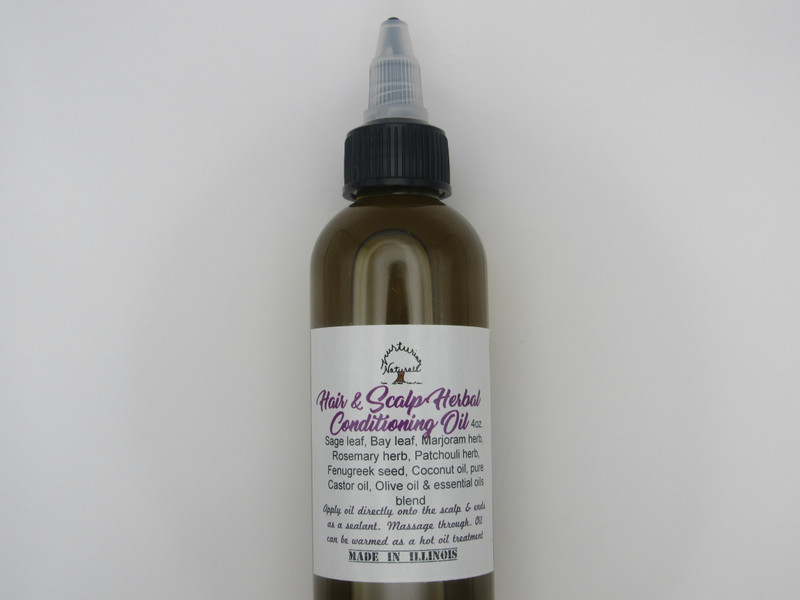 Nurturing Naturals Hair & Scalp Herbal Conditioning/Strengthening Oil 4oz.