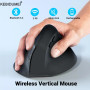 Ergonomic wireless vertical mouse held in hand — Bluetooth 5.2 and 2.4G, silent click, rechargeable, compatible with PC and Mac