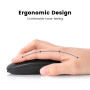 Ergonomic wireless mouse with smooth matte surface — comfortable silent click design for extended use on laptop and desktop