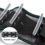 Person wearing adjustable lumbar support back brace — medical-grade lower back belt with steel stays for sciatica and herniated disc support