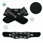 Lower back brace internal steel stays and dual strap system — rigid lumbar support belt structure for spine stabilization and pain relief
